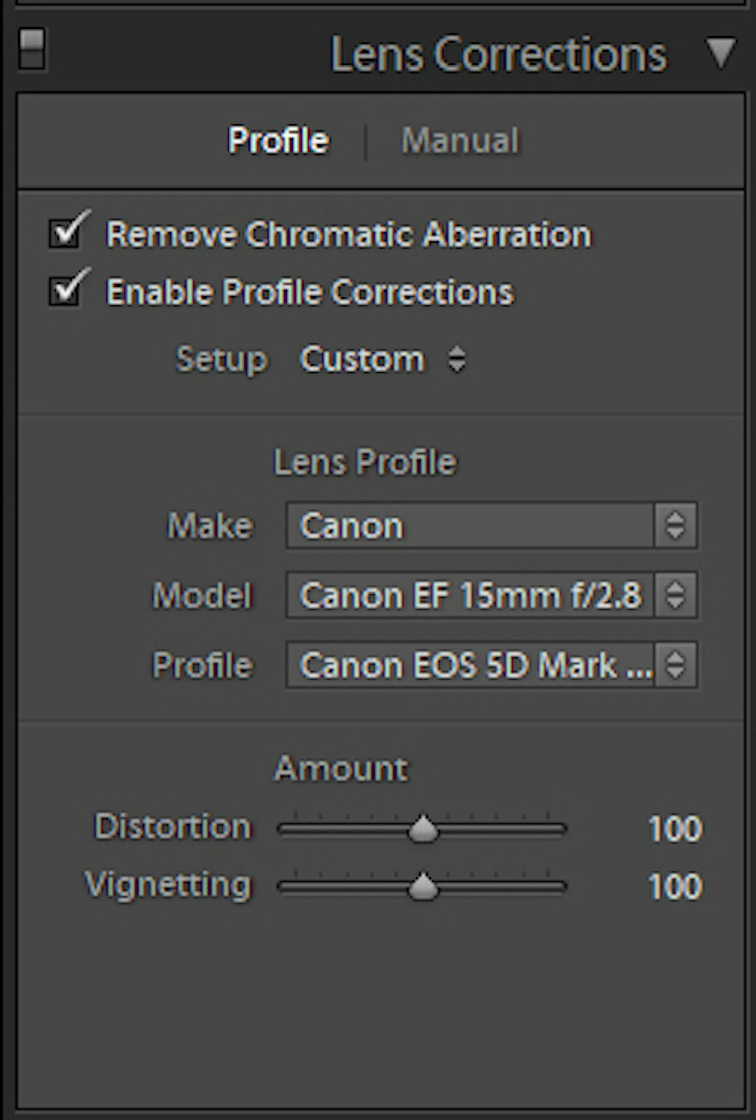 Lens Correction i Lightroom